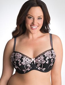 Floral embroidered balconette bra by Cacique