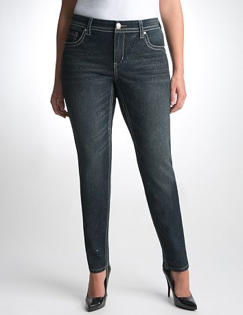 Full Figure Sparkle Skinny Jean by Seven7