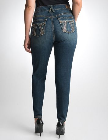 Raw Edge Embellished Jegging by Seven7