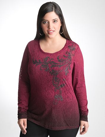 Plus Size Burnout Tee by Seven7