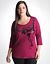 Full Figure Sequin Scroll Tee by Seven7