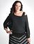 Sequin banded bottom dolman top by Seven7
