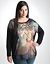 Floral Knit and Woven Top by Seven7