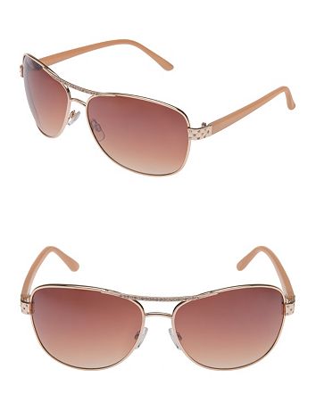 Quilted aviator sunglasses