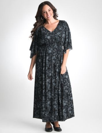 maxi dress kimono plus sleeve dresses bryant lane lanebryant