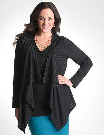 Plus Size Striped Knit Overpiece by Lane Bryant