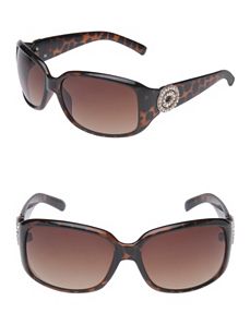 Rhinestone temple sunglasses