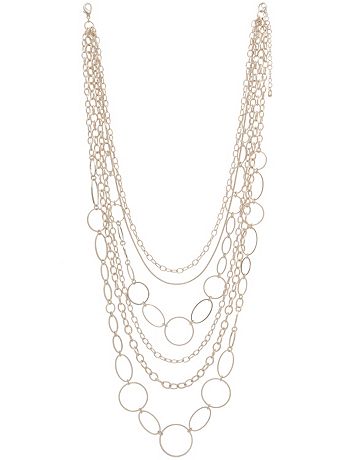 Nested goldtone chain necklace by Lane Bryant
