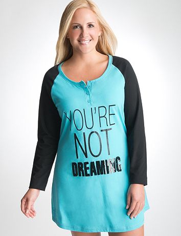 Plus Size Sequin Sleep Shirt by Cacique