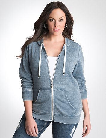 Full Figure Fleece Hoodie by Seven7
