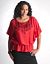 Plus Size Sequin Peplum Blouse by Lane Bryant
