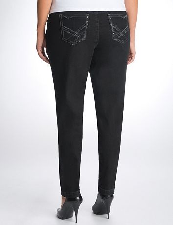 Full Figure Sequin Skinny Jean by Lane Bryant