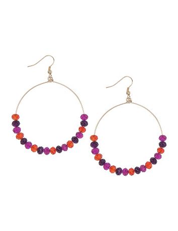 Multicolor bead hoop earrings by Lane Bryant