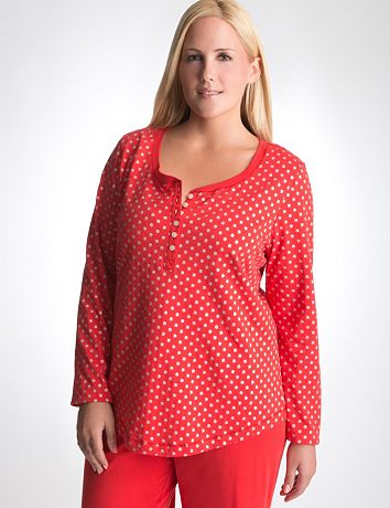 Plus Size Shimmer Dot Sleep Top by Cacique