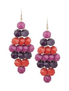 Hex bead chandelier earrings by Lane Bryant