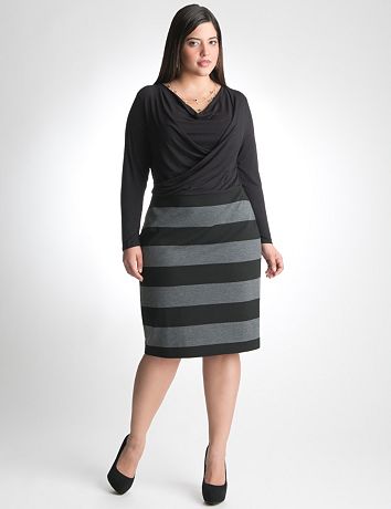 Plus Size Striped Skirt Dress by Lane Bryant