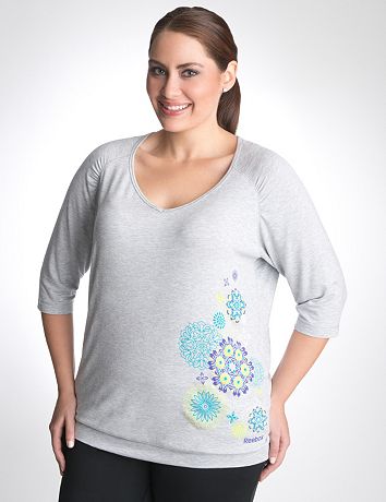 Geo print knit top by Reebok