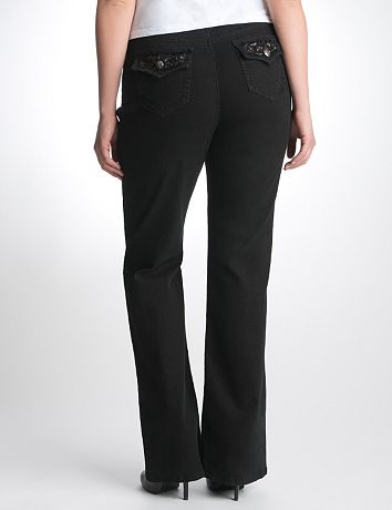 Sequin slim boot jean by Lane Bryant
