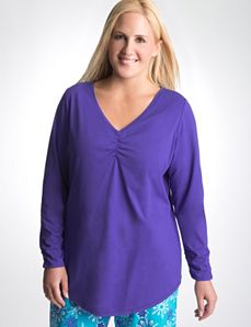 Plus Size Long Sleeve Sleep Tee by Cacique