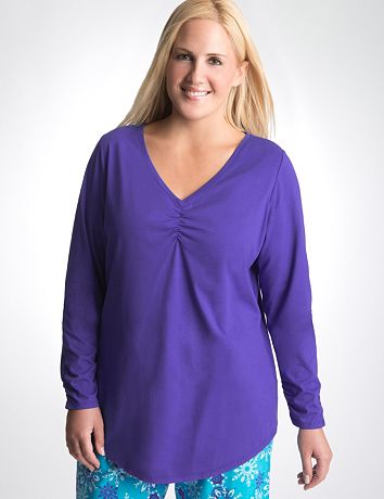 Plus Size Long Sleeve Sleep Tee by Cacique