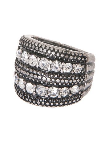 5 row rhinestone ring by Lane Bryant