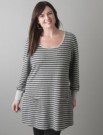 Striped sweater tunic by Lane Bryant