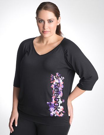 Blurred floral tee by Reebok