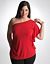 Plus Size Beaded One Shoulder Top by Lane Bryant