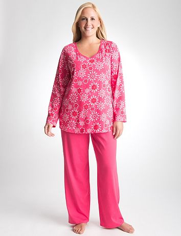 Full Figure Snow Print Pajama Set by Cacique