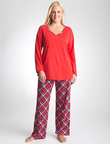 Plus Size Plaid Pajama Set by Cacique