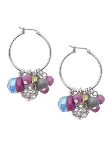 Multi bead hoop earrings by Lane Bryant