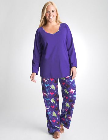 Plus Size Dog Print PJ Set by Cacique