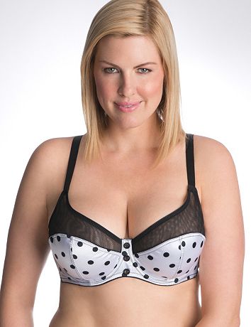 Polka dot French full coverage bra