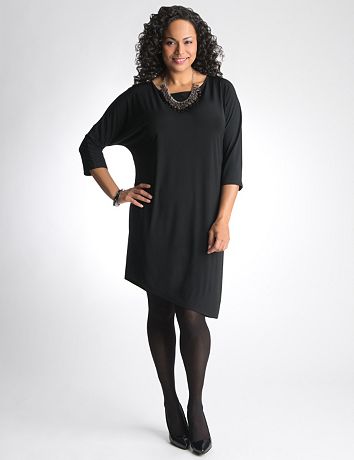 Plus Size Asymmetric Dolman Dress by Lane Bryant