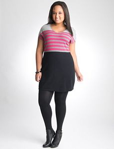 Plus Size Striped Sweater Dress by Lane Bryant