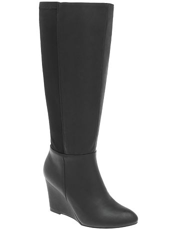 Wide Calf Wedge Boots by Lane Bryant