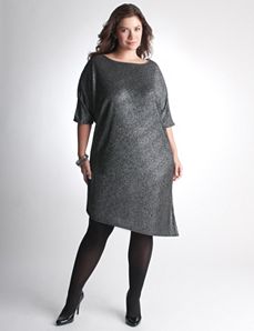 Plus Size Asymmetric Sparkle Dress by Lane Bryant