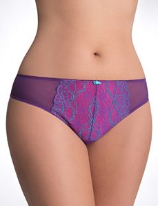 Full Figure Passion lace tanga panty