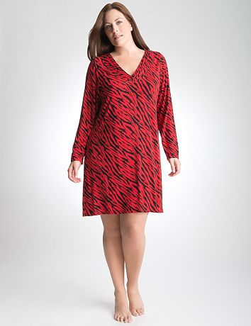 Plus Sizes Zebra Sleep Shirt by Cacique