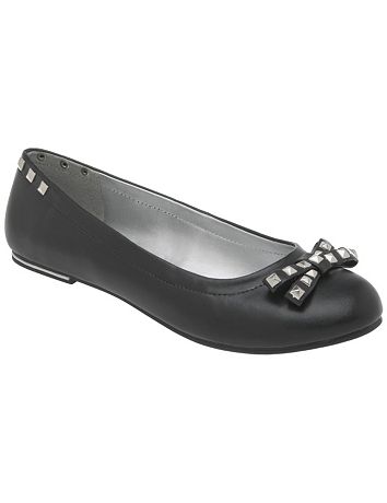 Wide Width Studded Ballet Flats by Lane Bryant