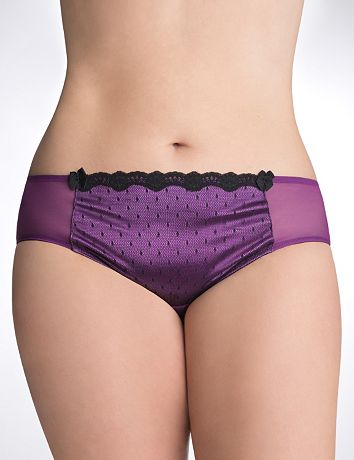 Dot lace hipster panty