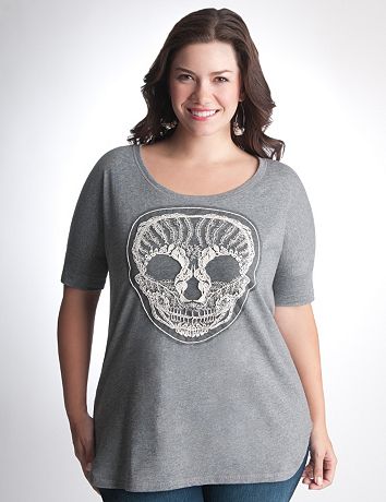 Full Figure Skull Tee by Lane Bryant