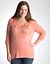 Chiffon trim foiled tee by Lane Bryant