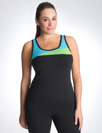 Full Figure Colorblock Tank by Lane Bryant