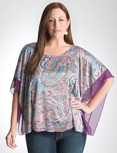 Plus Size Paisley Square Top by Lane Bryant