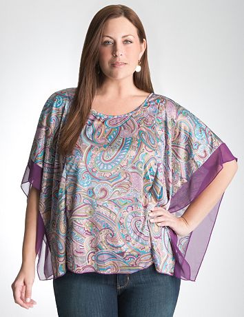 Plus Size Paisley Square Top by Lane Bryant