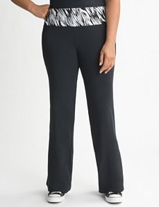 Plus Size Zebra Print Yoga Pant by Lane Bryant