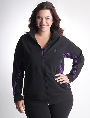 Zebra Print Active Jacket by Lane Bryant