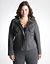Leather trim ponte suit jacket by Lane Bryant