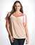 Striped shoulder blouse by Lane Bryant